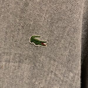 Men’s vintage grey Lacoste v-neck sweater